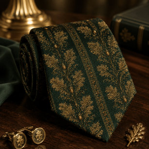 Corbata Luxury Esmeralda Hoja de Roble