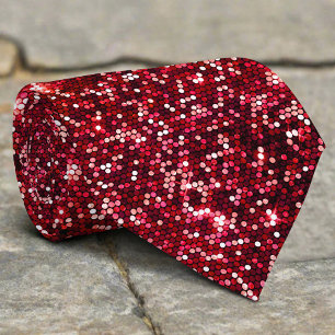 Corbata Luz roja brillante elegante lujosa de moda