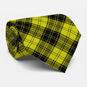 Corbata Macachlan tartan amarillo chapa