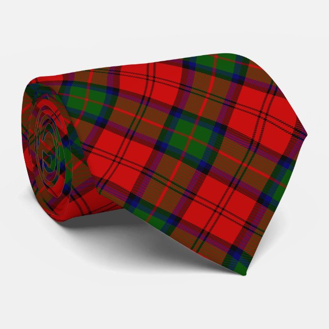 Corbata MacDuff tartan verde plaid (Enrollado)