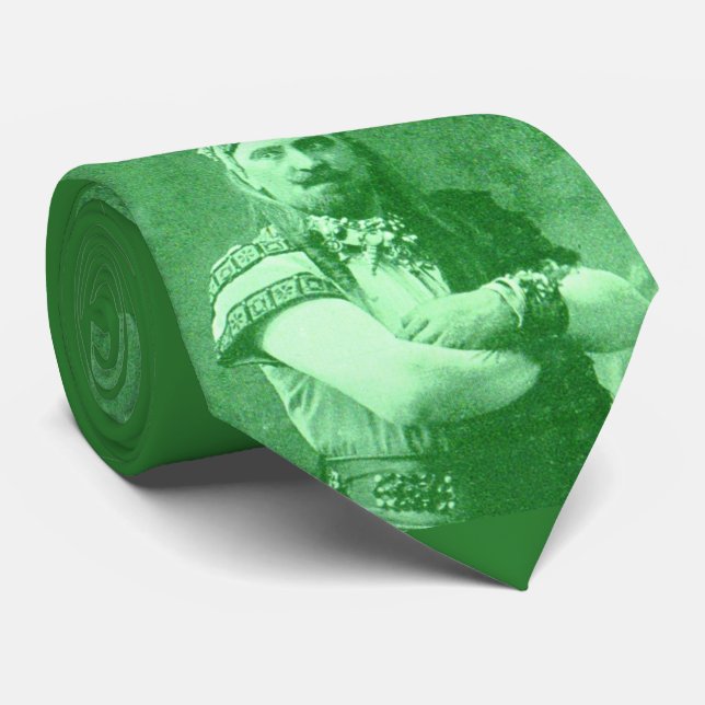 Corbata macho macho macho en verde (Enrollado)