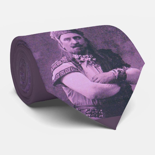 Corbata macho macho macho en violeta (Enrollado)