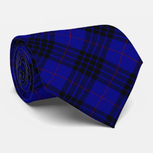 Corbata MacKay tartan azul chapa