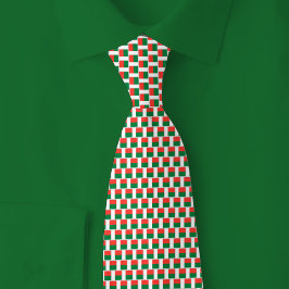 Corbata Madagascar Flag Brick Pattern