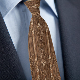 Corbata Madera Marrón Rústica
