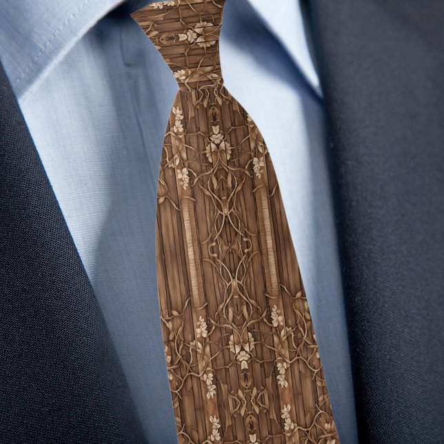 Corbata Madera Marrón Rústica (Subido por el creador)