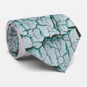 Corbata Madera rústica vieja pintura verde azul claro pela