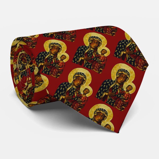 Corbata Madonna negra de Częstochowa (Enrollado)
