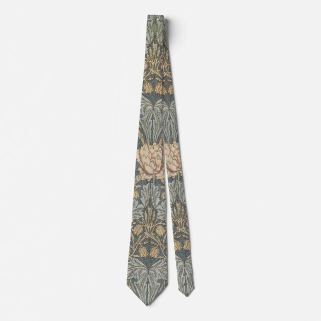 Corbata Madreselva de William Morris, Arte de Flores Vinta (Anverso)