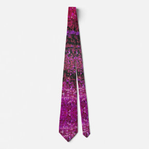 Corbata Magenta abstracto Fuchsia Mosaic Mens Necesario
