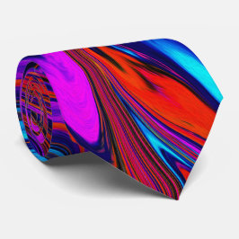 Corbata Magenta de mármol, arte abstracto azul y rojo