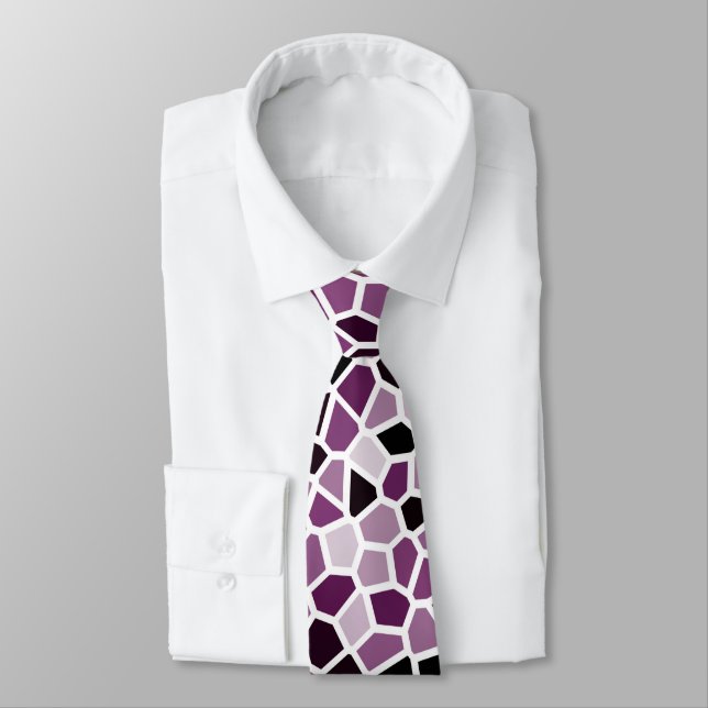 Corbata Magenta Purple Pink Stained Glass Pattern (Atado)