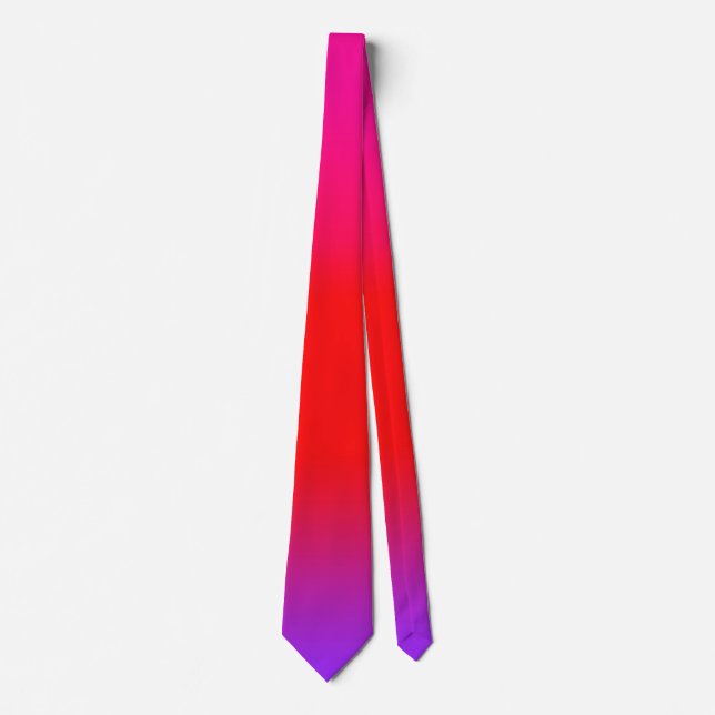 Corbata Magenta Red Purple Ombre Feliz (Anverso)
