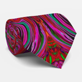Corbata Magenta Trippy Guay, Patrón de ondas rojas y verde