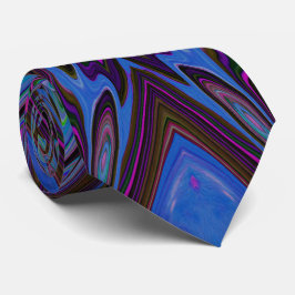 Corbata Magenta trippy, mariposa abstracta azul y verde