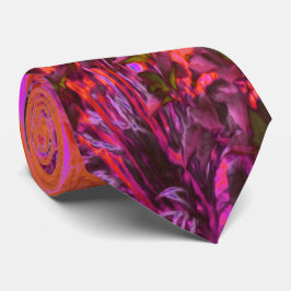 Corbata Magenta Trippy y Jardín Impresionante Naranja