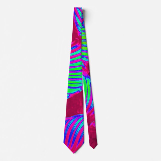 Corbata Magenta Tropical Lush Sale De Tiempos (Anverso)