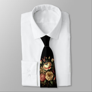 Corbata Magnífico Arreglo Floral Vintage