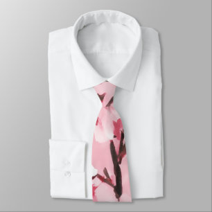 Corbata Magnífico patrón de pintura con flores de cerezo r
