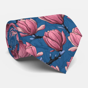 Corbata Magnolia garden neck tie
