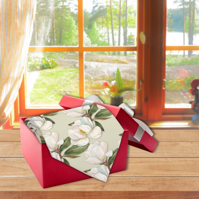Corbata Magnolia Tejido De Cuello Floral (Subido por el creador)