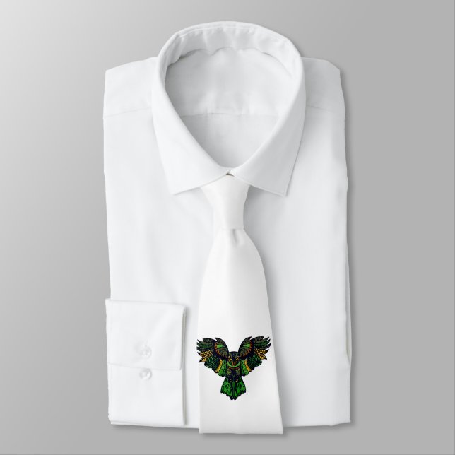 Corbata Majestic Emerald Owl (Atado)