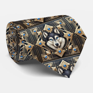 Corbata Majestuoso Lobo   Moda Masculina para Homb