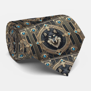 Corbata Majestuoso Lobo   Moda Masculina para Homb