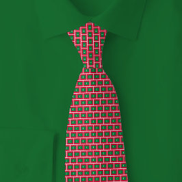 Corbata Maldives Flag Brick Pattern