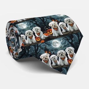 Corbata Maltés Halloween Espeluznante