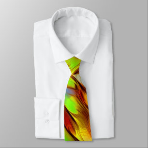 Corbata Manchas rojizas y amarillas cromadas, colores cáli