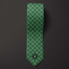 Corbata Mándala Botánico Verde