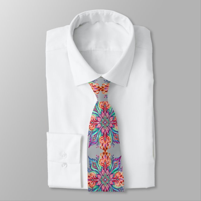 Corbata mandala de estrella floral (Atado)