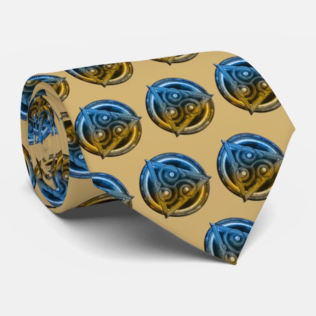 Corbata Mandala etérea celta de la dualidad (Enrollado)