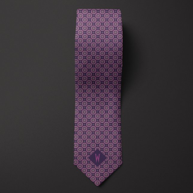 Corbata Mandala Morada de Dos Tonos (Subido por el creador)