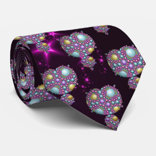 Corbata Mandelbrot Fractal Apollona Esfera Purple Gold