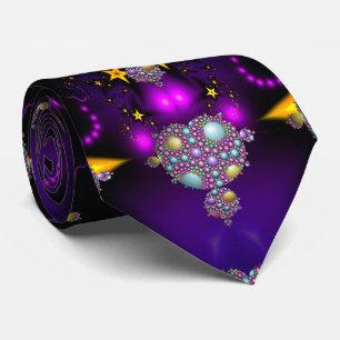 Corbata Mandelbrot Fractal Apollona Esfera Purple Gold