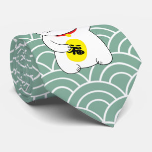 Corbata Maneki Neko Lucky Cat