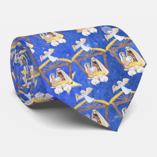 Corbata Manger Navidad Niño Jesús Natividad Fiesta (Enrollado)