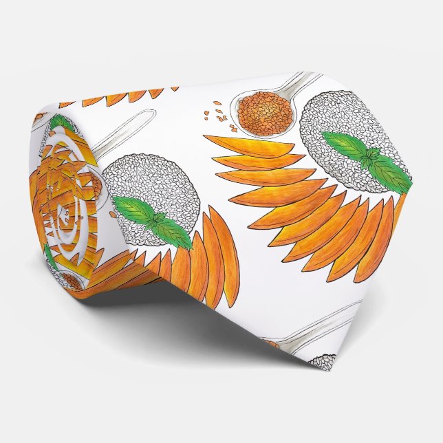 Corbata Mango Sticky Rice Dessert Cocina tailandesa (Enrollado)