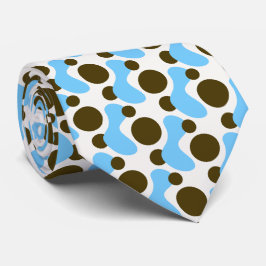 Corbata Mano Dibujada Abstracta Formas Orgánicas Necktie