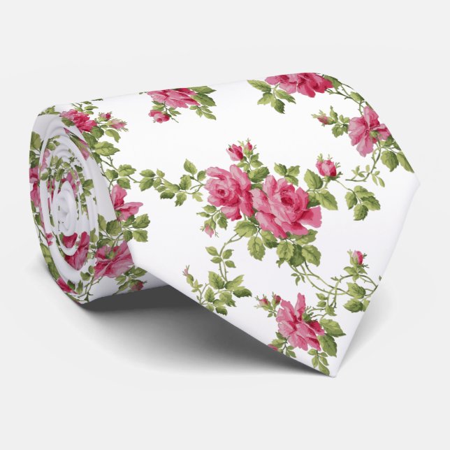 Corbata Mano rosa pintada (Enrollado)