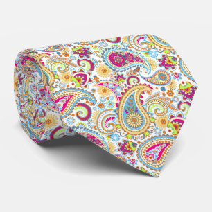 Corbata Mantel con estampado de pañuelo colorido y lindo