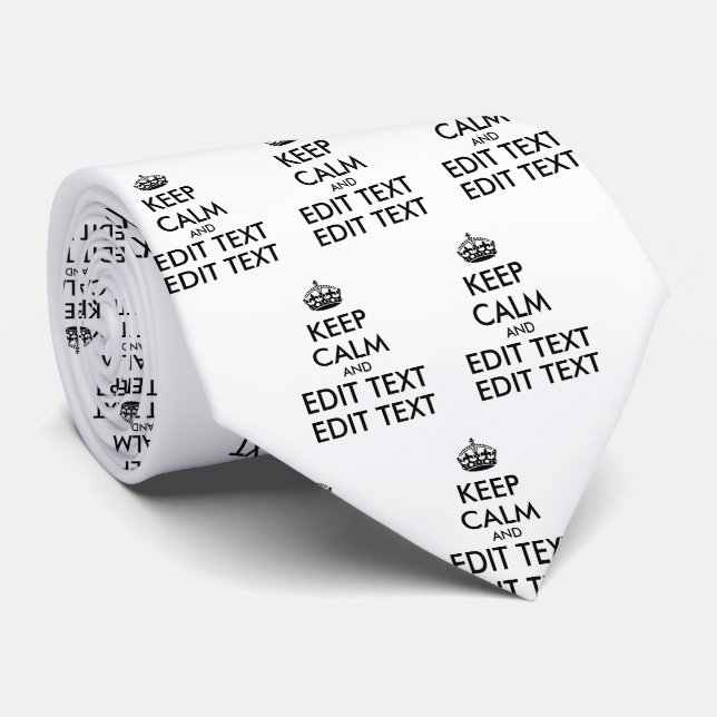 CORBATA MANTENER CALMA Y EL TEXTO (Enrollado)
