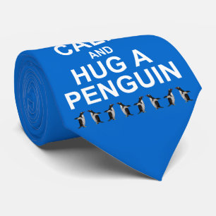 Corbata Mantener la calma y abrazar un empate pingüino (az