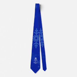 Corbata Mantener La Calma Y El Jingle En Azul