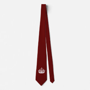 Corbata Mantener la corona tranquila en rojo borgoñés