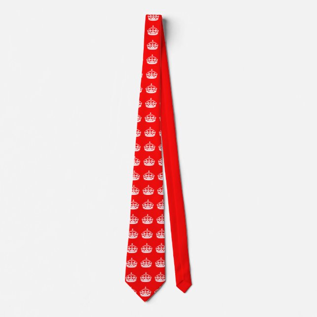 Corbata ¡MANTENGAN LA CALMA EN Personalizar Rojo! (Anverso)