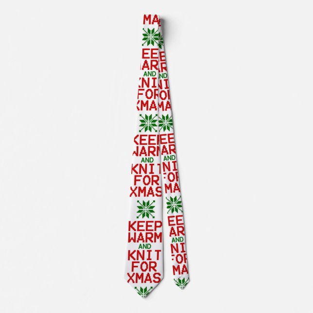 Corbata Mantente cálido y amable con los navideños (Anverso)
