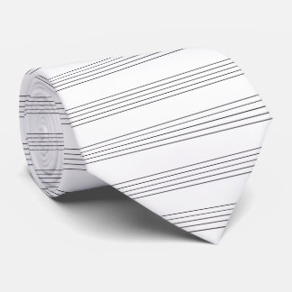 Corbata Manuscrito de Música en Blanco